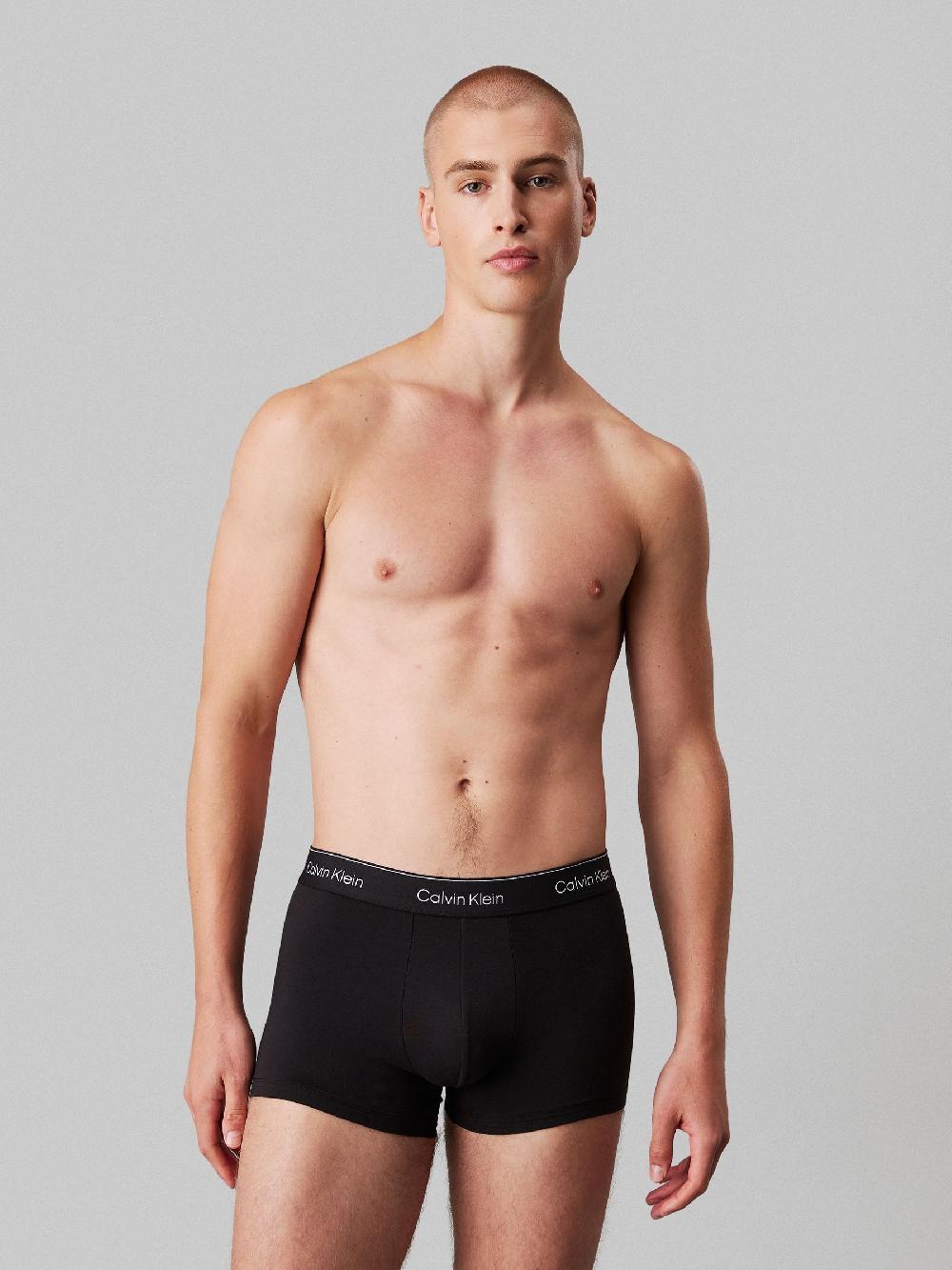 seraphine Calvin Klein Black Tonal 5 Pack Icon Cotton Stretch Boxer Trunks Set