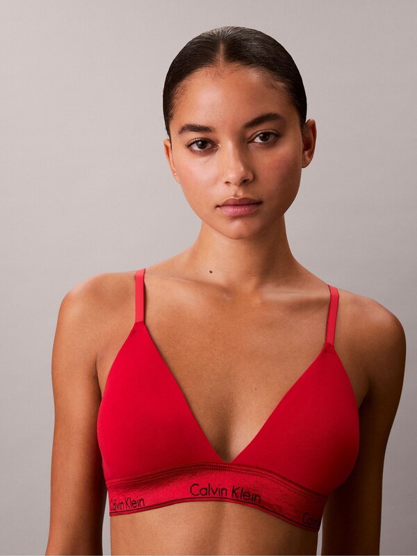 Seraphine Calvin Klein Red Valentine Edit Icon Cotton Modal Lined Triangle Bralette