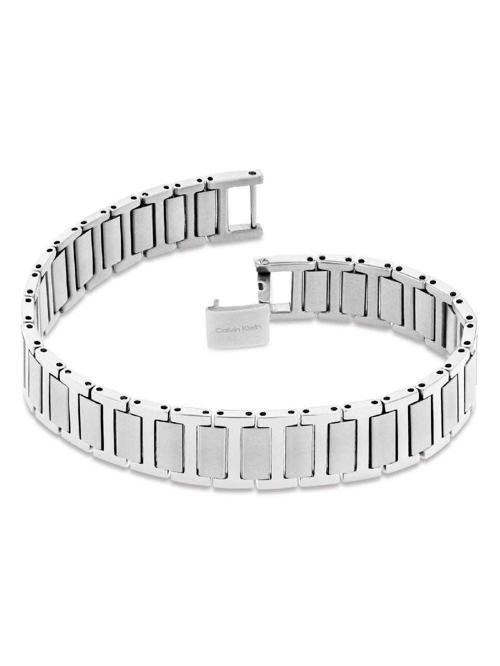 seraphine Calvin Klein Silver Tone Men's Stainless Steel Link Bracelet