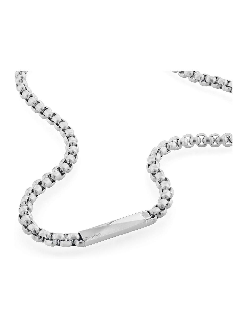 seraphine Calvin Klein Silver Tone Men's Stainless Steel Necklace