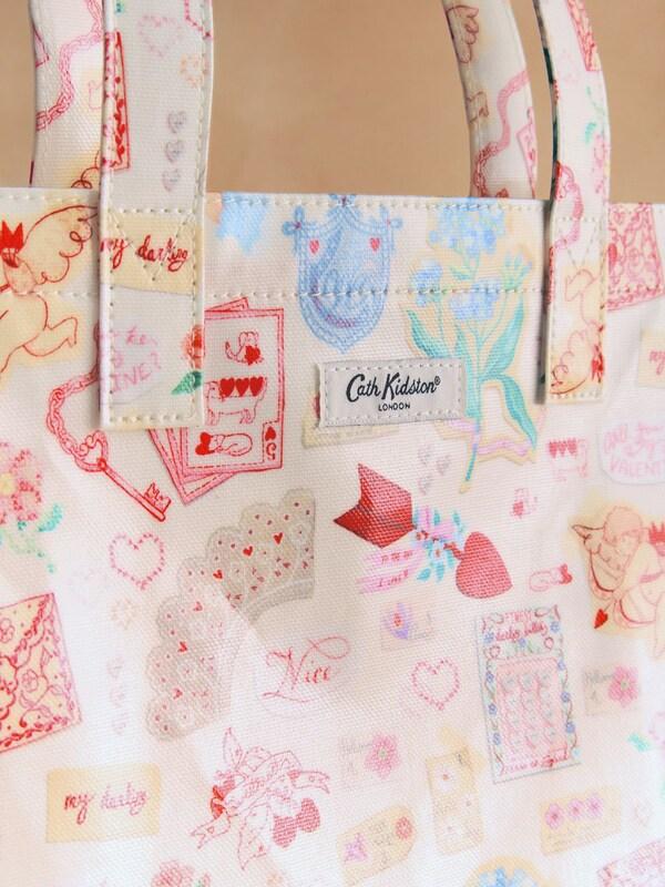 Seraphine Cath Kidston Cream Valentines Print Large Book Bag