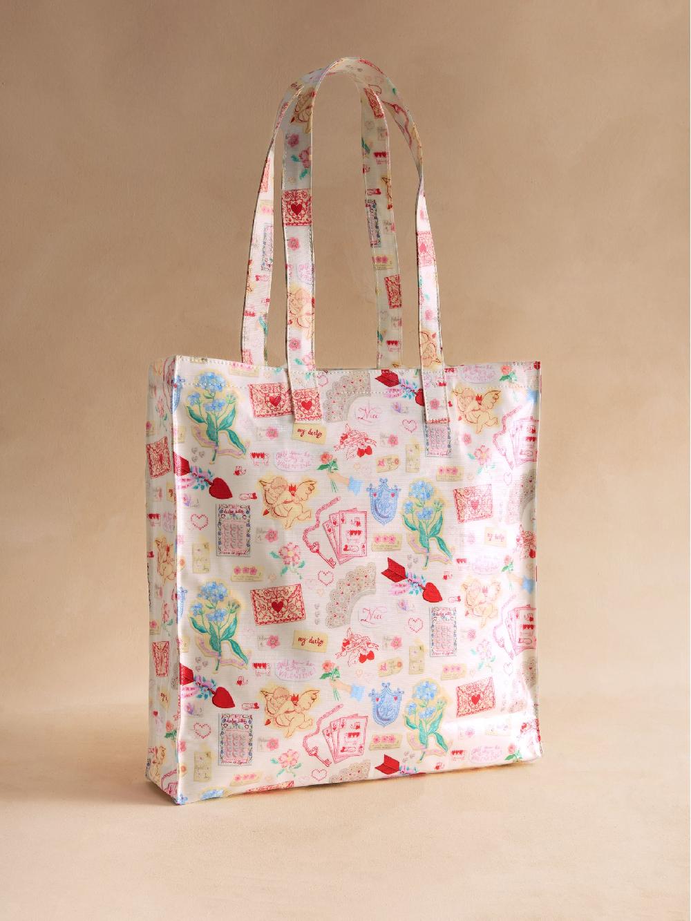 seraphine Cath Kidston Cream Valentines Print Large Book Bag