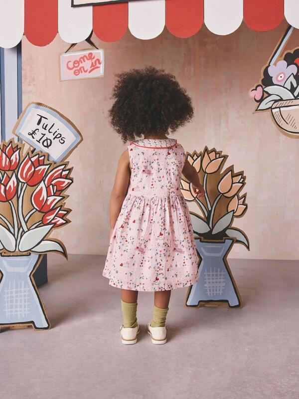 Seraphine Cath Kidston Pink Ditsy Cotton Collar Dress (3mths-8yrs)