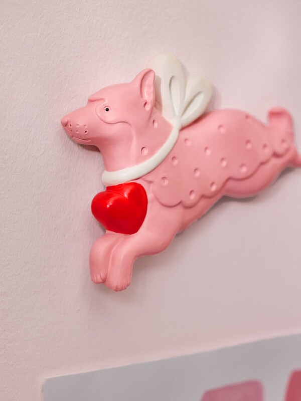 Seraphine Cath Kidston Set Of 3 Pink Dogs Wall Plaques