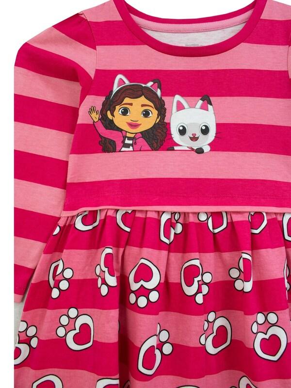 Seraphine Character Pink Gabbys Dollhouse 100% Cotton Stripe Dress
