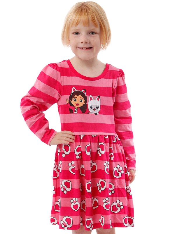 Seraphine Character Pink Gabbys Dollhouse 100% Cotton Stripe Dress