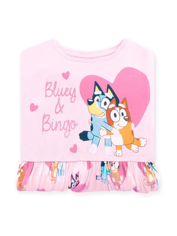 Seraphine Character Pink Heart Bluey Long Sleeve 100% Cotton Dress