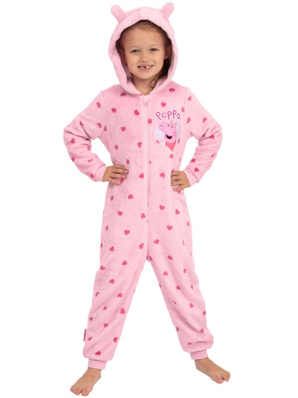 Seraphine Character Pink Peppa Pig Heart All-In-One Fleece