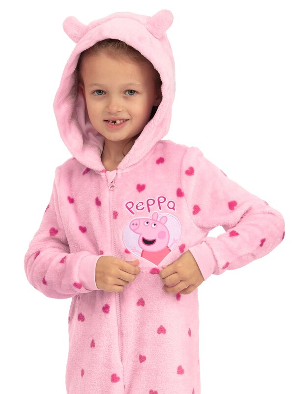 Seraphine Character Pink Peppa Pig Heart All-In-One Fleece