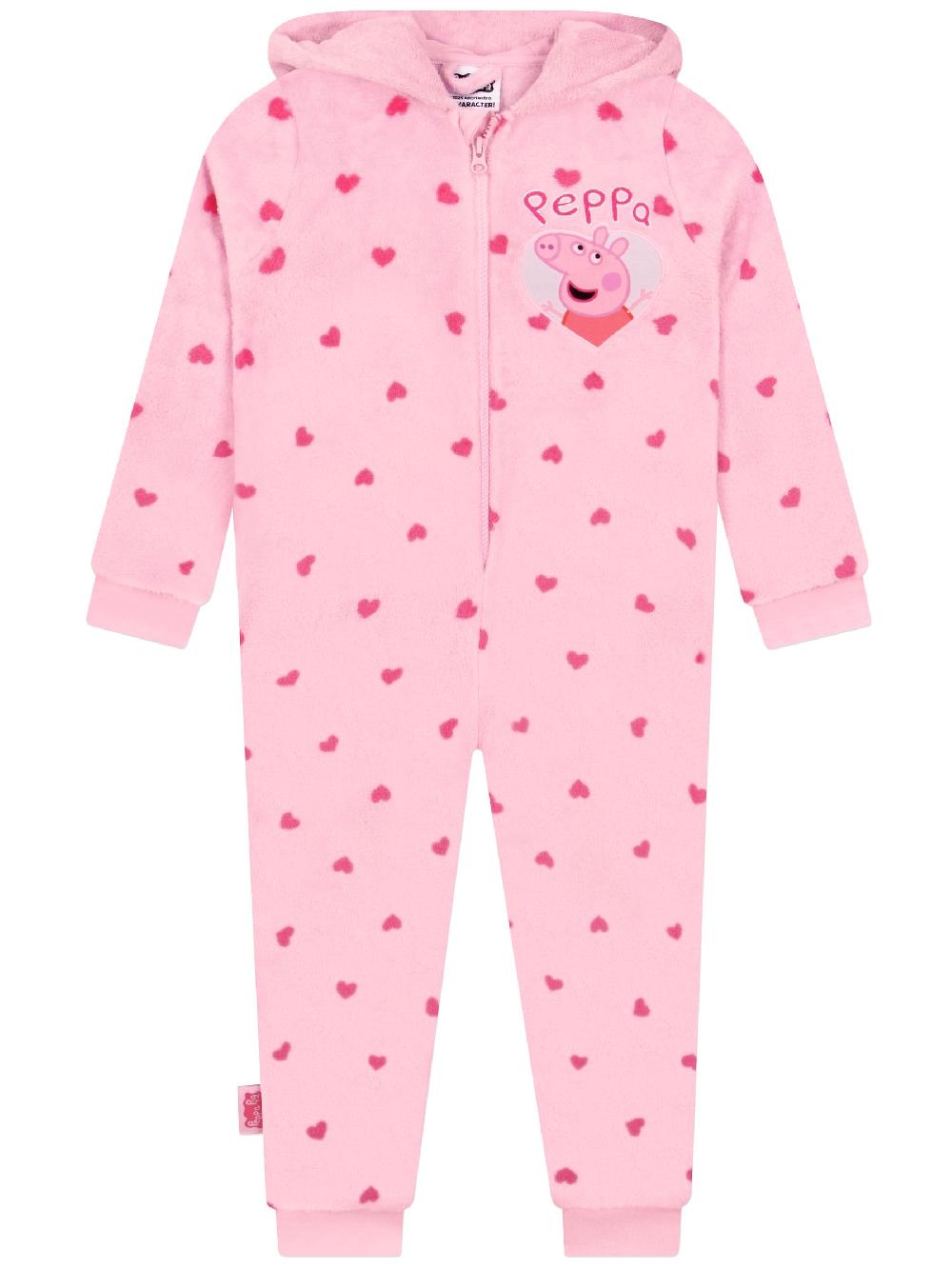 seraphine Character Pink Peppa Pig Heart All-In-One Fleece