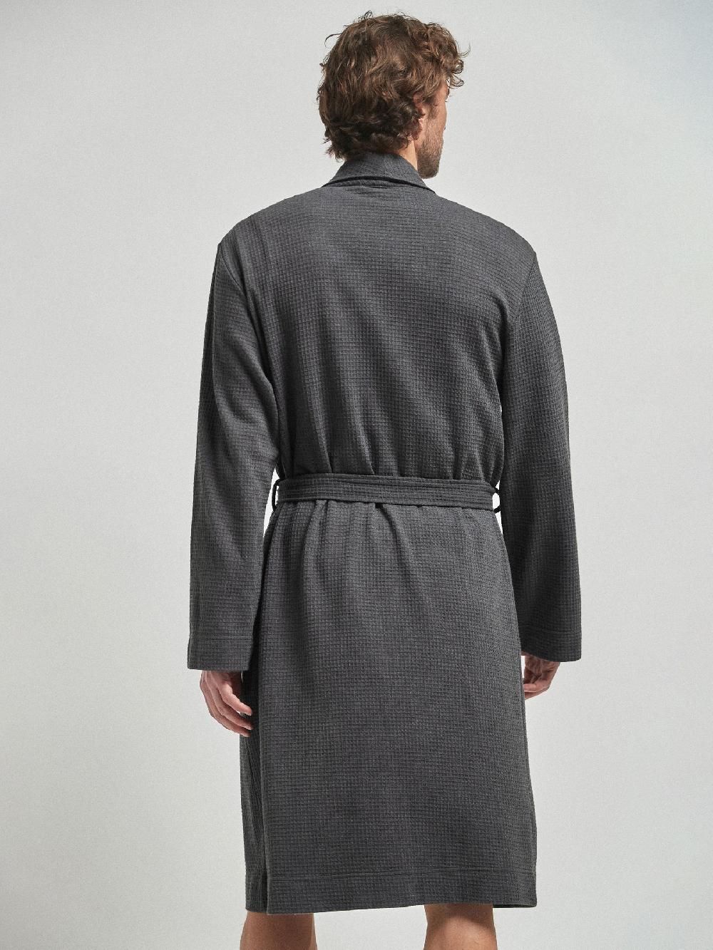 seraphine Charcoal Grey Lightweight Waffle Dressing Gown
