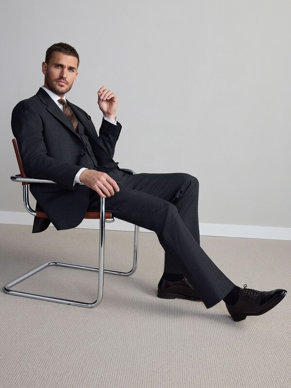 Seraphine Charcoal Grey Regular Fit Signature Nova Fides 100% Italian Wool Suit Jacket