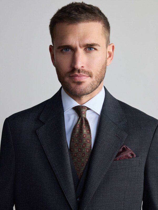 Seraphine Charcoal Grey Regular Fit Signature Nova Fides 100% Italian Wool Suit Jacket