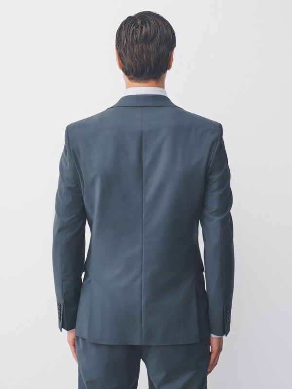 Seraphine Charcoal Grey Slim Fit Motion Flex Wool Blend Suit Jacket