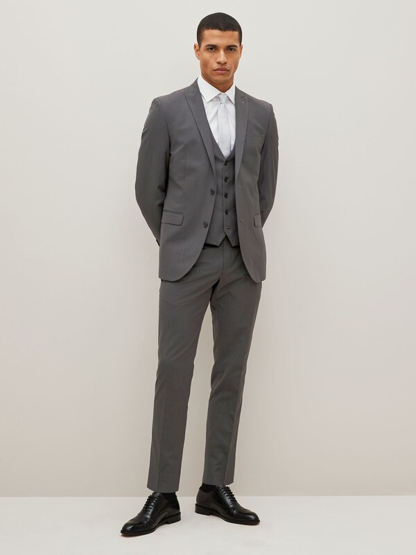 Seraphine Charcoal Grey Slim Fit Two Button Suit Jacket