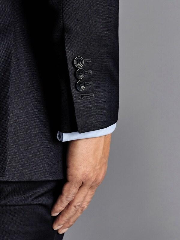 Seraphine Charles Tyrwhitt Black Slim Fit Italian Luxury Suit: Jacket