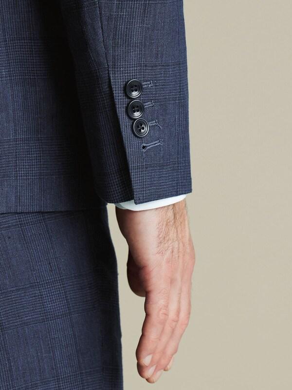 Seraphine Charles Tyrwhitt Blue Slim Fit 100% Linen Jacket