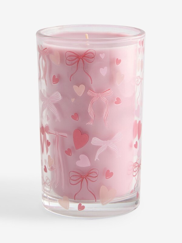 Seraphine Cherry & Almond Hearts And Bows Valentines Pillar Candle