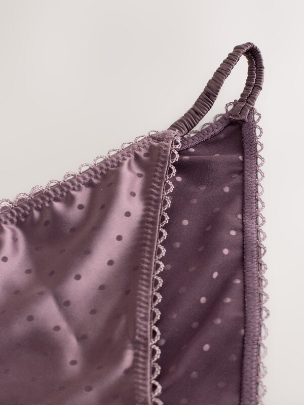 Seraphine Chocolate Brown High Shine Spot Tanga Knickers