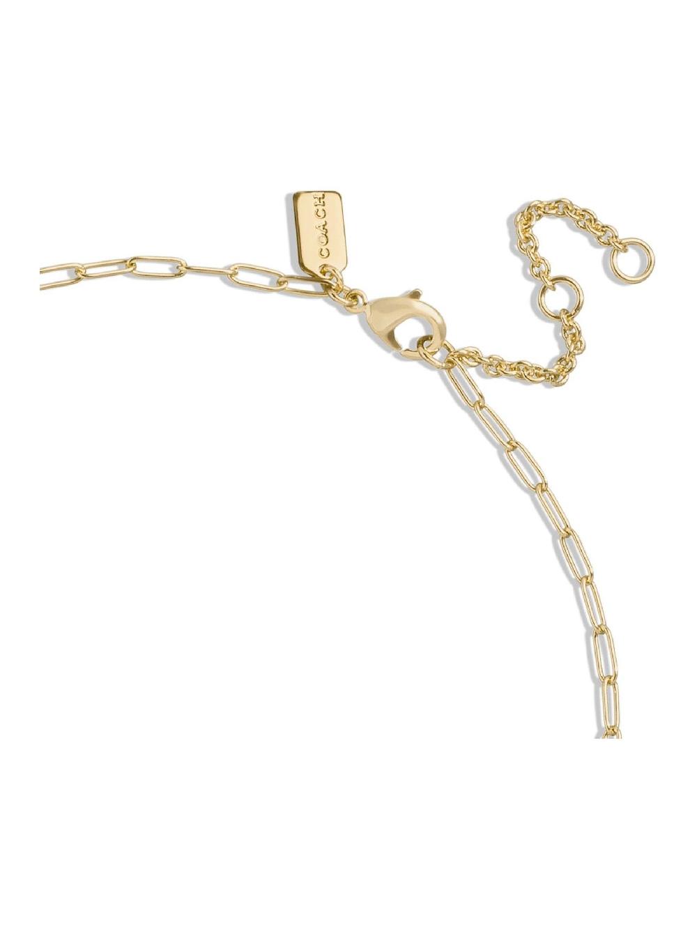 seraphine COACH Gold Tone Iconic Heart Pendant Necklace