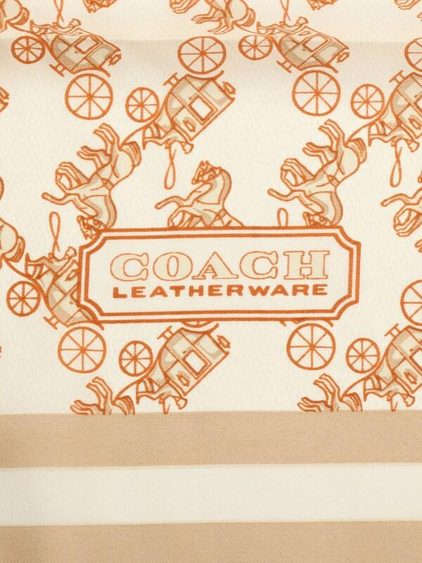 Seraphine COACH Pink Horse And Carriage Silk Square Scarve