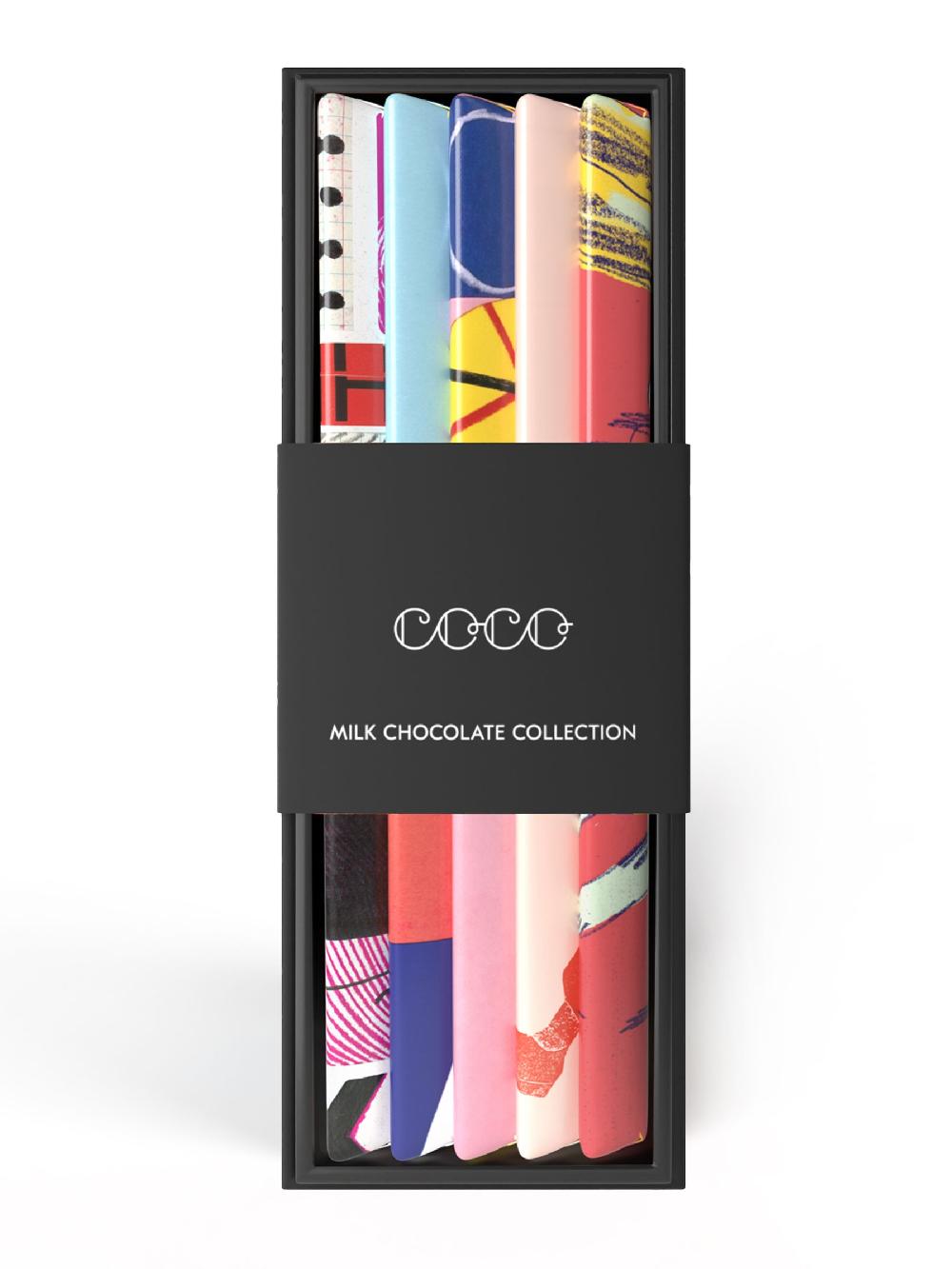 seraphine COCO Chocolatier Milk Chocolate 5 x 80g Bar Collection