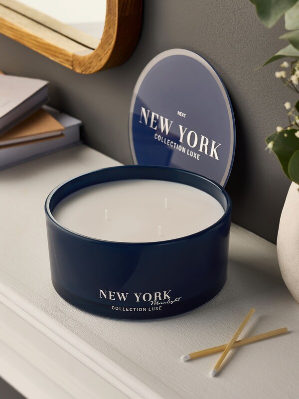 Seraphine Collection Luxe New York Moonlight Amber & Jasmine Large 3 Wick Candle