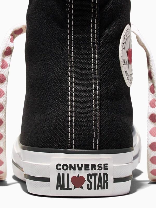 Seraphine Converse Black Chuck Taylor All Star Hearts Hightop Trainers