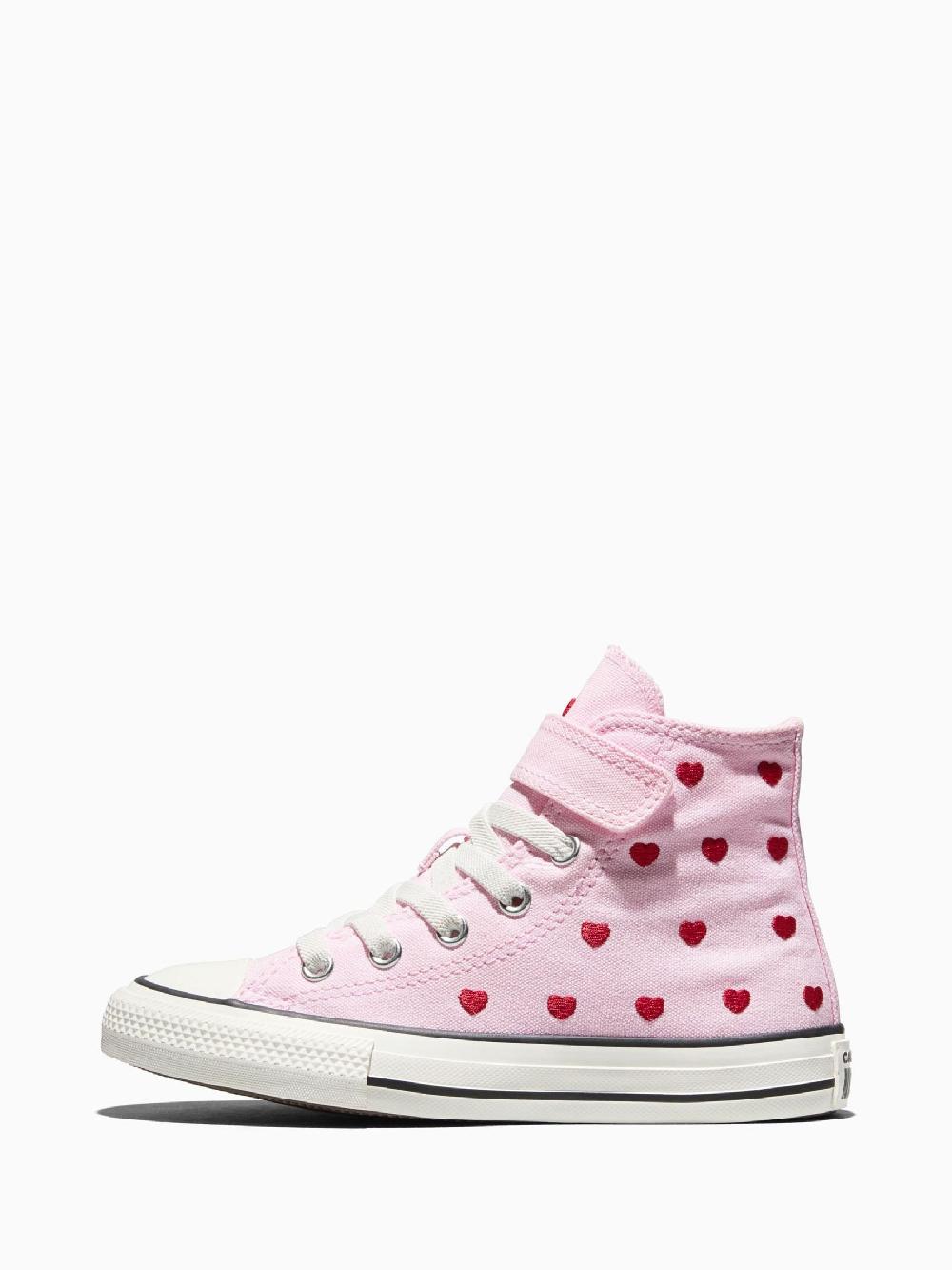 seraphine Converse Pink Chuck Taylor Hearts and Rose High Trainers