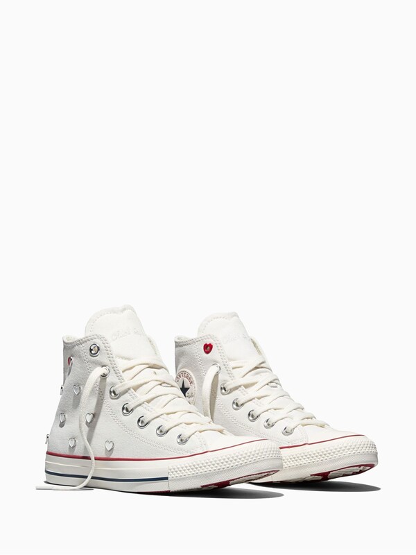 Seraphine Converse White Chuck Taylor Heart Chain High Trainers