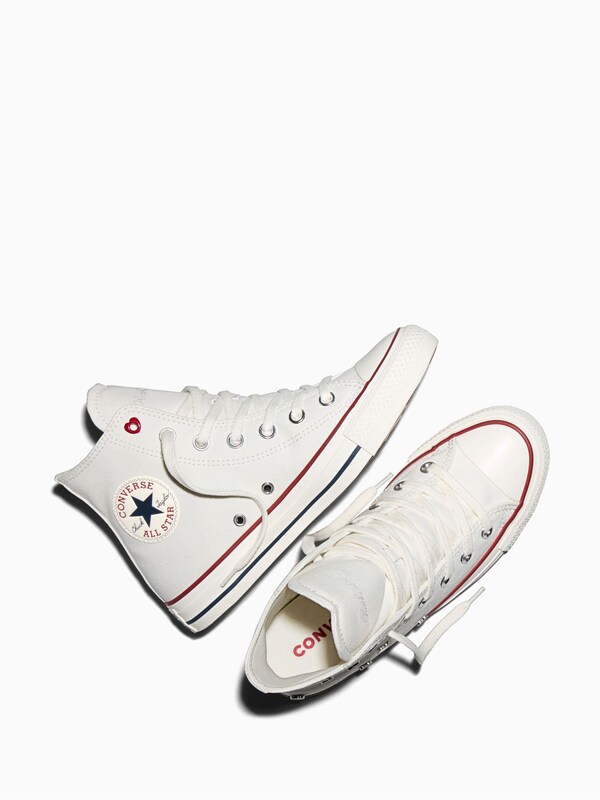 Seraphine Converse White Chuck Taylor Heart Chain High Trainers