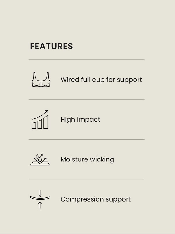 Seraphine Coral Pink DD+ Non Pad Full Cup Dry Tech High Impact Sports Bra