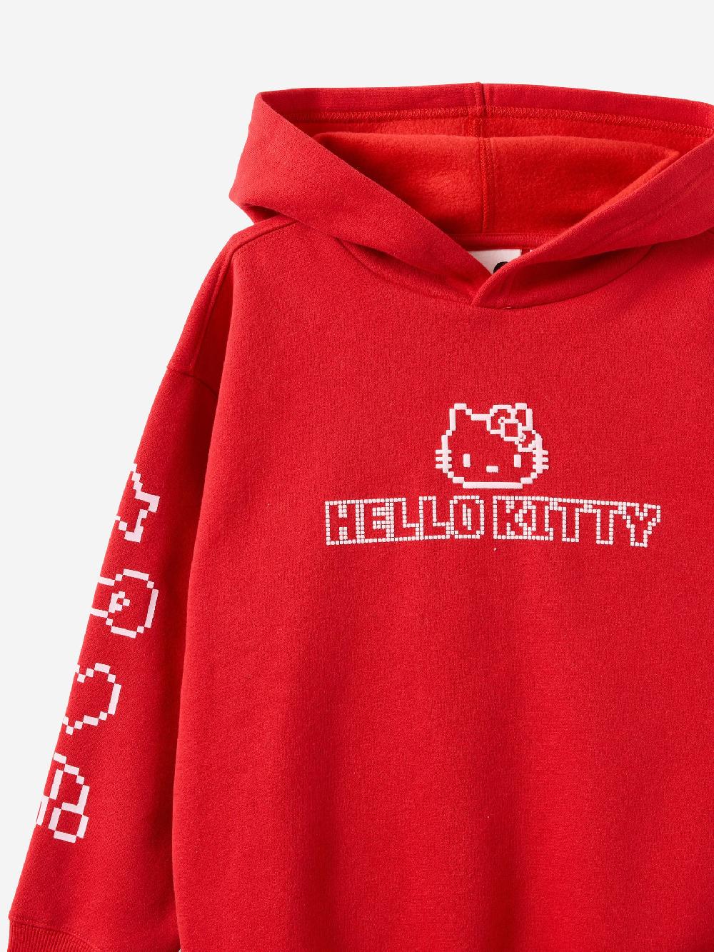 seraphine Cotton On Dark Red Hello Kitty Sammy Oversized Hoodie