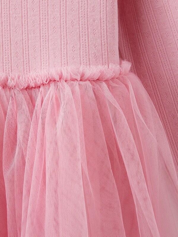 Seraphine Cotton On Pink Harper Long Sleeve Tulle Dress