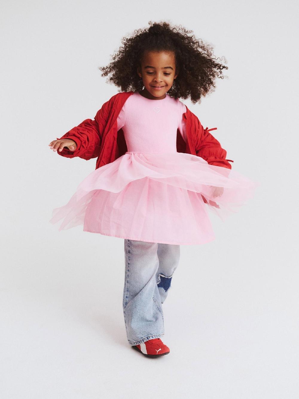 seraphine Cotton On Pink Harper Long Sleeve Tulle Dress