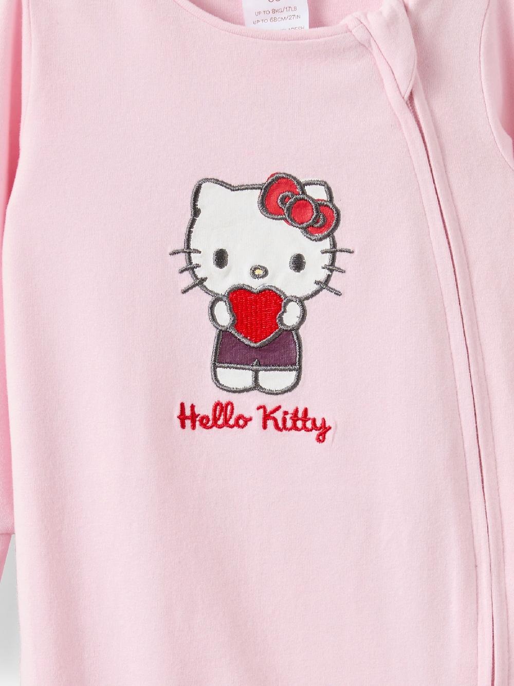 seraphine Cotton On Pink Hello Kitty Long Sleeve Zip Romper