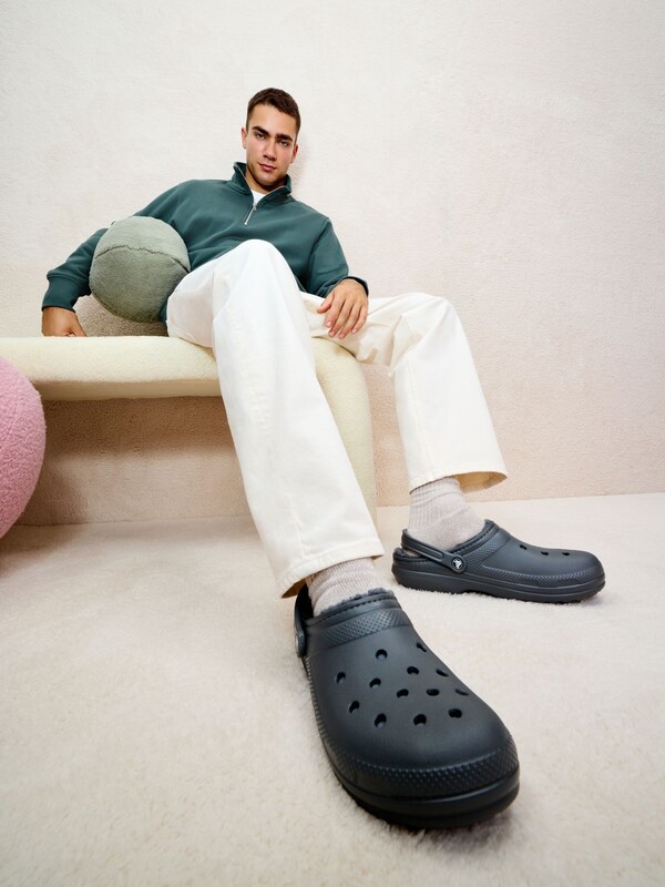 Seraphine Crocs Black Adult Classic Fleece Lined Clogs