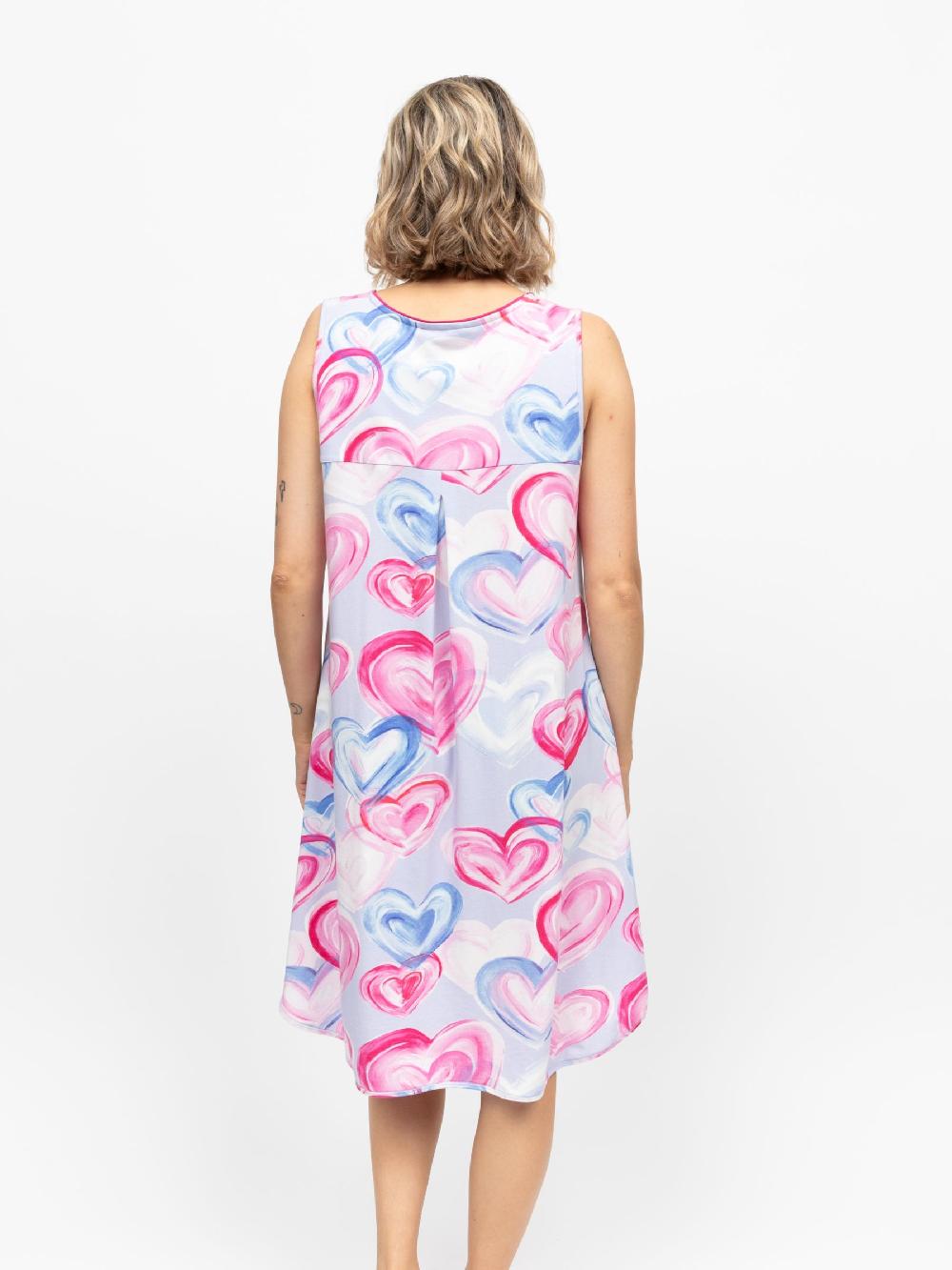 seraphine Cyberjammies Pink Heart Printed Jersey Bus Swing Nightdress