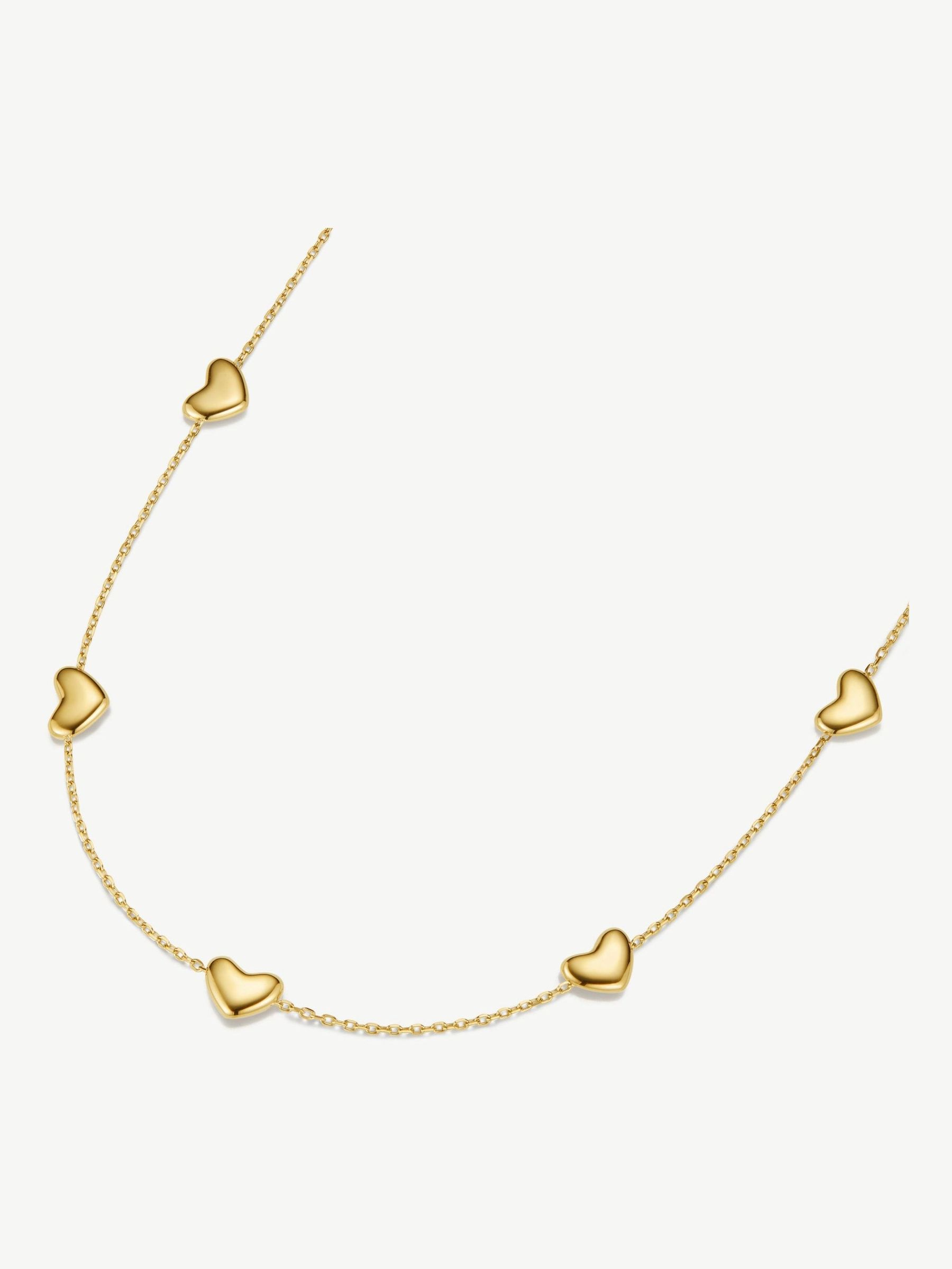 seraphine D.Louise Gold Tone Bubble Heart Multi Necklace