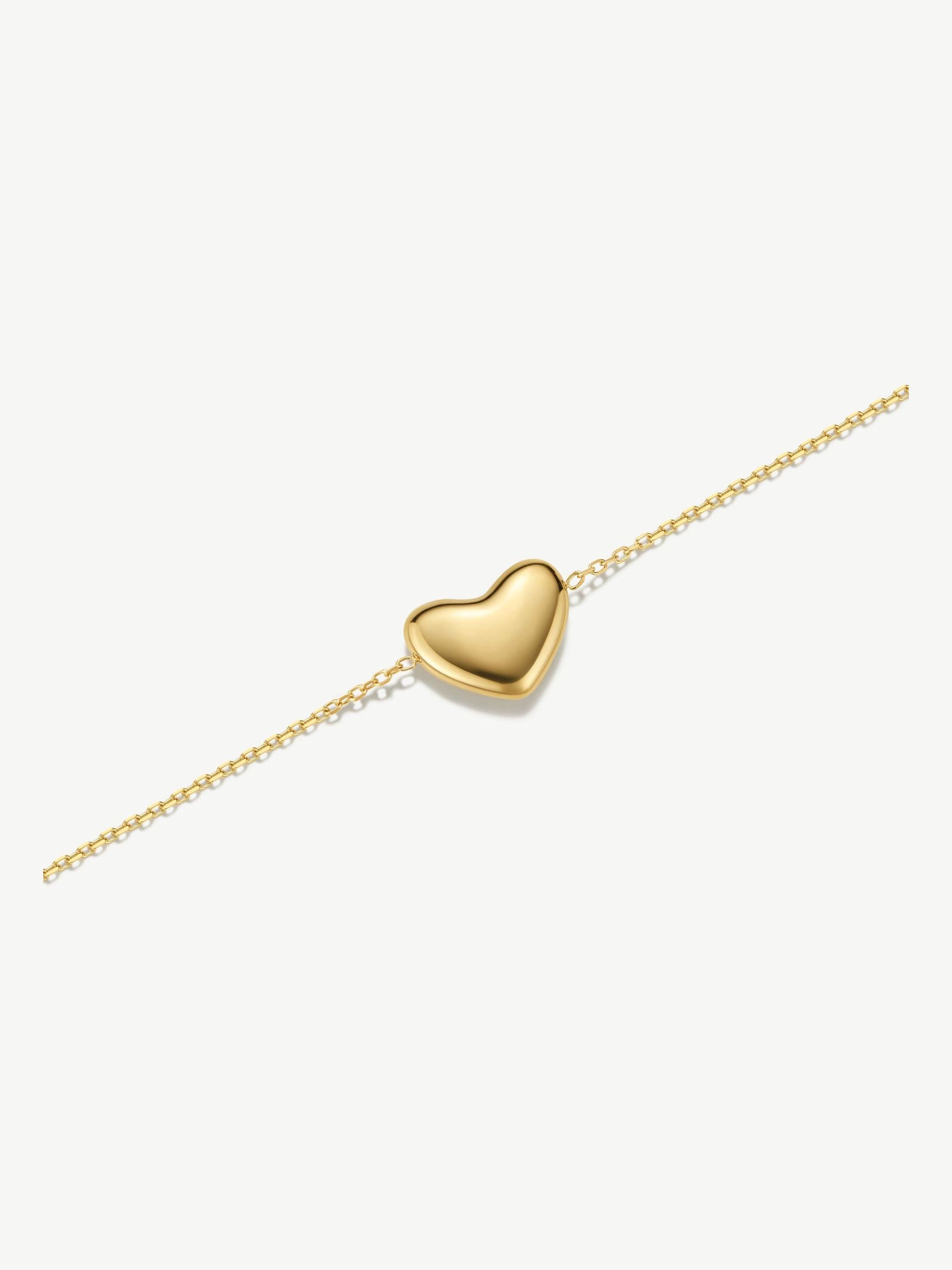 seraphine D.Louise Gold Tone Bubble Heart Single Bracelet
