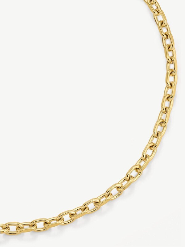 Seraphine D.Louise Gold Tone Waterproof Cuban T Bar Necklace