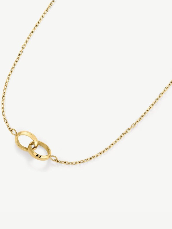 Seraphine D.Louise Gold Tone Waterproof Linked Necklace