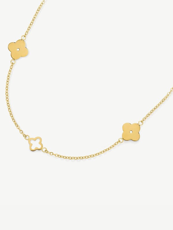 Seraphine D.Louise Gold Tone Waterproof Multi Clover Necklace