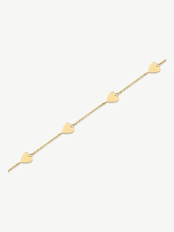 Seraphine D.Louise Gold Tone Waterproof Multi Heart Bracelet