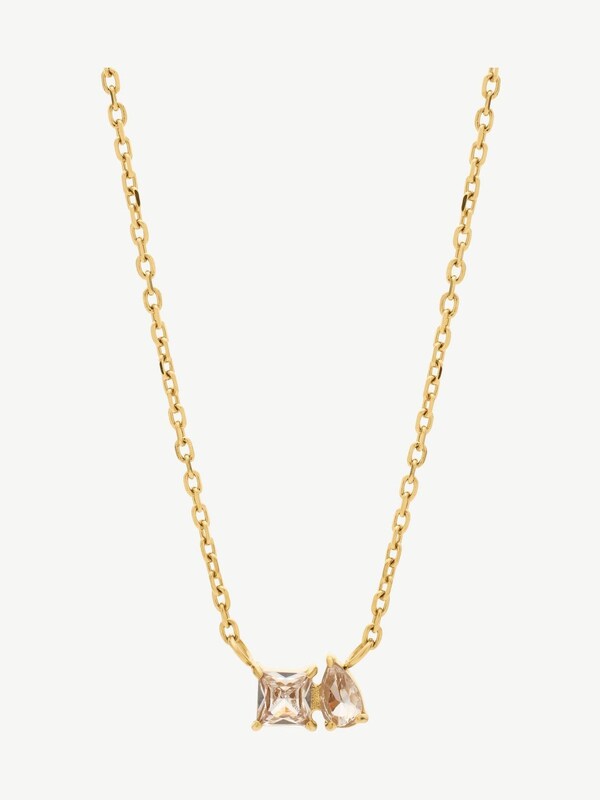 Seraphine D.Louise Gold Tone Waterproof Toi Et Moi Pendant Necklace