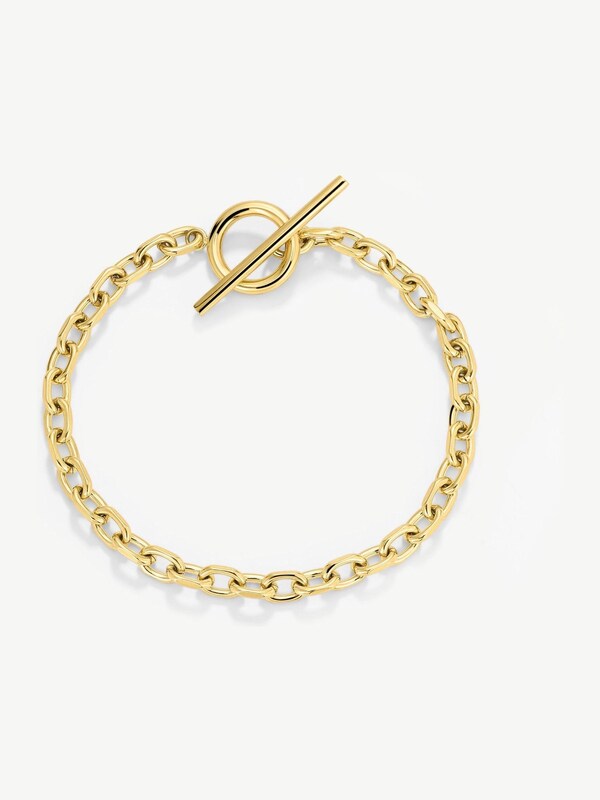 Seraphine D.Louise Gold Waterproof Cuban T Bar Bracelet