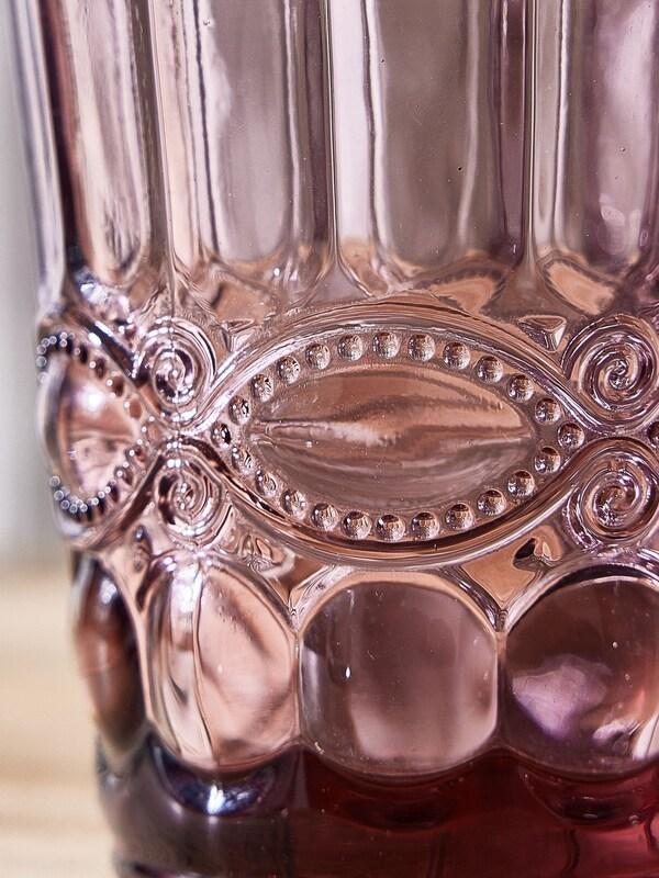 Seraphine Dibor 4 Pack Pink Aurielle Embossed Tumbler Glasses