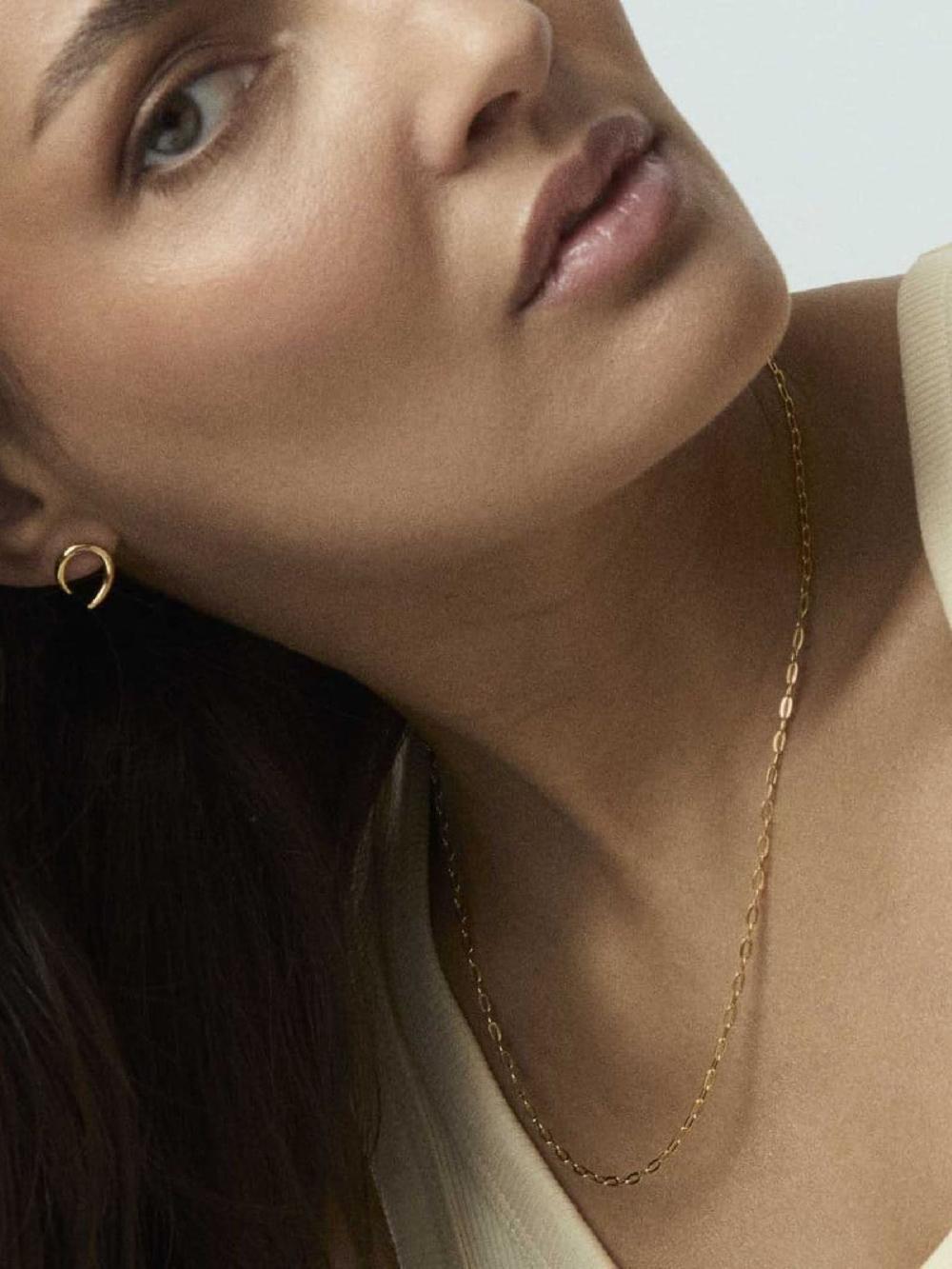 seraphine Dinny Hall Gold Mini Paperclip Chain Necklace