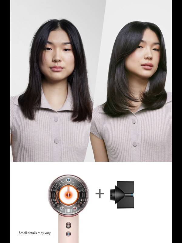 Seraphine Dyson Pink Supersonic Nural Straight To Wavy Hair Dryer