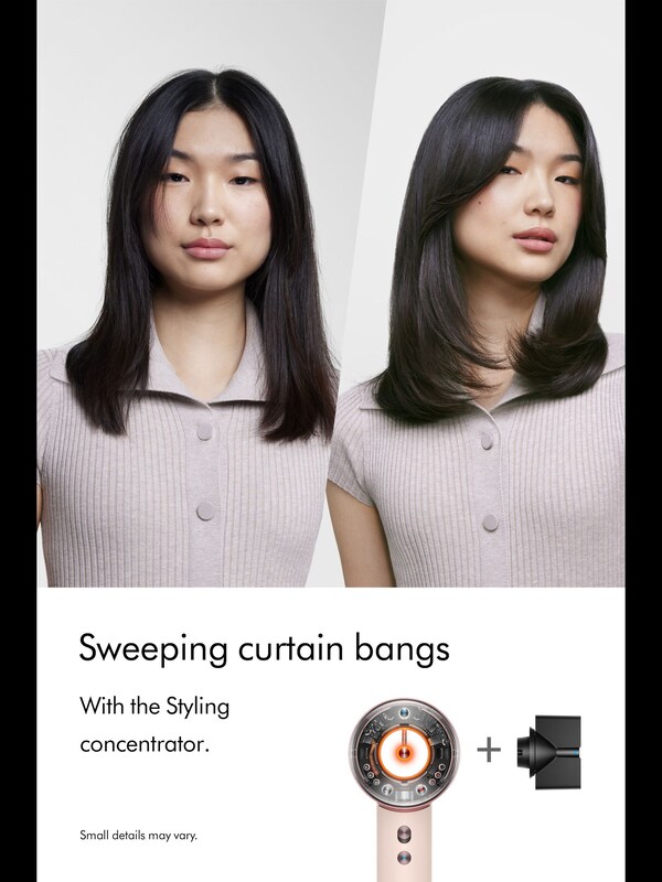 Seraphine Dyson Pink Supersonic Nural Straight To Wavy Hair Dryer